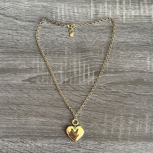 Gold Heart Pendant Necklace